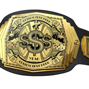 Ceinture de championnat personnalisable de haute qualité avec motifs de dollars dorés - Product Image 2