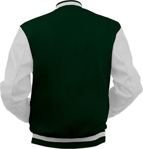 Blouson bomber rétro pour homme, inspiré des universités, avec des patchs en chenille personnalisés, des graphismes brodés et un style streetwear. - Product Image 4
