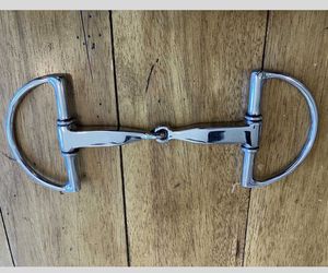 Bouche mince de haute qualité avec maillon de chaîne Western Riding Dee en acier inoxydable à charnière large pour cheval équestre - Product Image 3