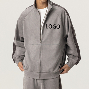 แจ็คเก็ตผู้ชายซิปเต็มคอปกตั้งมีฮู้ดคอกลมมีฮู้ดผ้าโพลีเอสเตอร์เฮฟวี่เวทเสื้อกันหนาวแจ็คเก็ต - Product Image 2