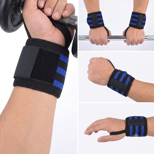 Unisex Wrist Wrap Brace Black Blue Neoprene Hook Loop Closure <b>Weight</b> <b>Lifting</b> Support Sport Outdoor Adult Universal Top-quality - Product Image 2