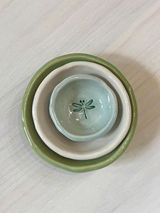 ชามเซรามิกสำหรับของหวาน ลายเส้นขอบหยัก เหมาะสำหรับเสิร์ฟผลไม้สลัด - Product Image 4