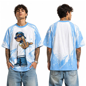 T-shirts décontractés de style urbain, écologiques, vintage, streetwear, imprimés DTF, surdimensionnés, pour la gym, en tissu épais - Product Image 2