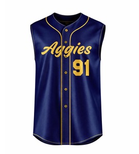 Vêtements de la sororité grecque Sigma Gamma Rho prêts à être expédiés, maillot de baseball sans manches brodé, gilet de softball bleu - Product Image 1