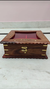 Handcrafted Wooden Jewelry <b>Box</b> with Mirror Velvet Lining Multi Compartment <b>Lockable</b> Organizer <b>Storage</b> Elegant Gift Case - Product Image 2