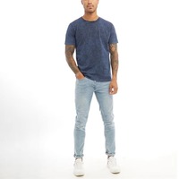 Özel Logo Baskılı Vintage Asit Yıkama Dar Kesim Örme Nefes Alabilen Çevre Dostu Hızlı Kuruyan Erkek Distressed Ağır Kumaş %100 Tişört