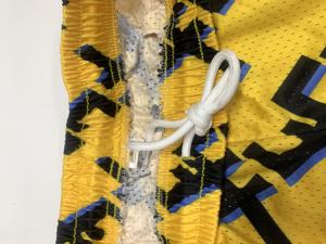 Shorts de basketball pour hommes, imprimé flamme noire, taille mi-haute élastique, respirant, décontracté, en toile écologique, sublimation 50% - Product Image 4