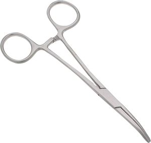 Pinces hémostatiques compactes de 4,5 pouces dotées d'un mécanisme de verrouillage précis, idéales pour une fixation sécurisée et délicate des vaisseaux. - Product Image 4