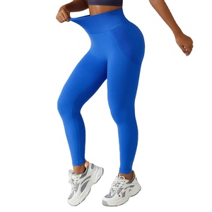 Marque privée personnalisée Leggings d'entraînement taille haute sans couture ultra doux pour femmes pantalon de yoga contrôle du ventre - Product Image 1