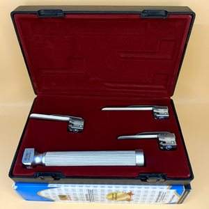 LAPA-737840-3-1 ชุดเครื่องมือส่องกล่องเสียงแบบมาตรฐาน มิลเลอร์ 3 ใบมีด 00-0-1 พร้อมด้ามจับสำหรับเด็ก ใบมีดสแตนเลสแบบใช้ซ้ำได้ - Product Image 1
