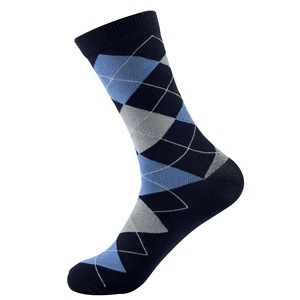 Men's Breathable Striped Dress <b>Socks</b> Men's Crew Mid-Calf <b>Socks</b> Business-Casual Striped Plus-Size <b>Socks</b> - Product Image 4