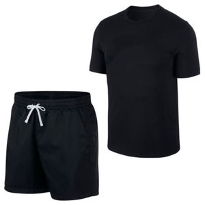 Ensemble survêtement décontracté personnalisé avec logo, en polyester/coton, coupe-vent zippé, short et pantalon cargo - Product Image 6