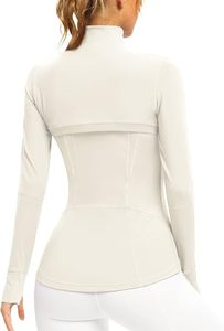 Camiseta Deportiva de Manga Larga con Cuello Alto y Cremallera para Mujer, Color Rosa, Transpirable, de Spandex y Poliéster, Ajuste Ceñido, Estilo Casual - Product Image 2