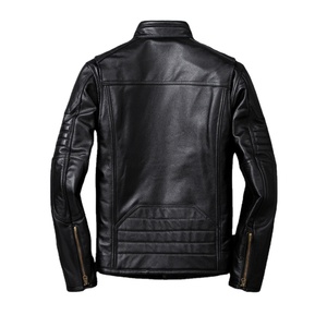 2026 OEM Service <b>Men's</b> <b>Leather</b> <b>Jacket</b> with Stand Collar and Embroidery Custom Color Full Sleeve Winter Breathable - Product Image 5