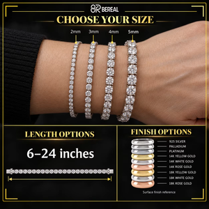 Bracelet chaîne tennis de luxe pour femme en argent sterling 925 avec pierres Moissanite VVS pour mariage et soirées - Product Image 3