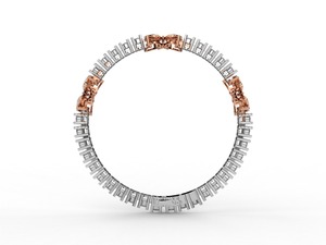 ZAWO HOUSE Bague éternité papillon en or rose pour femme avec sertissage pavé de diamants, bijoux de mariage romantiques - Product Image 3