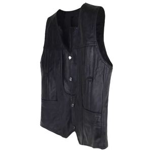 <b>Men</b> Casual Winter Breathable Leather <b>Vest</b> High Performance Waterproof Windproof Sleeveless Outer Wear Customized Design - Product Image 2