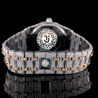 Montre unisexe mécanique en acier inoxydable, la plus vendue, avec diamants Moissanite et incrustations en or, idéale pour les fêtes et mariages, au prix d'usine en Inde