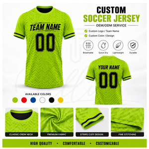Maillot de football personnalisé à sublimation 100 % polyester, couleur personnalisée, séchage rapide, respirant, avec logo sur mesure, vente en gros, tenue d'équipe pour hommes - Product Image 6