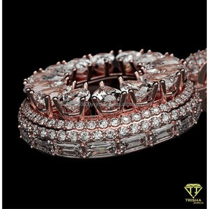 Pendentif rond exclusif avec pierres de diamant de laboratoire de qualité supérieure et un look tendance - Product Image 3