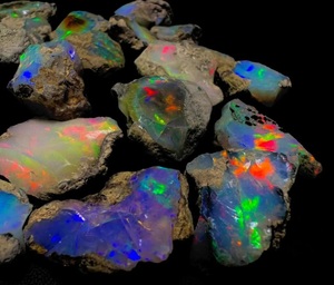Lot de pierres précieuses d'opale naturelle brute en gros, opales brutes non taillées en vrac pour la découpe et la fabrication de bijoux - Product Image 2