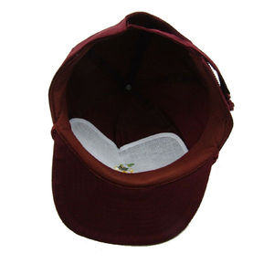 Casquette Snapback 6 Panneaux Brodée Calam en Coton Bordeaux Unisexe – Chapeau Décontracté avec Logo Brodé à la Main sur le Devant - Product Image 2