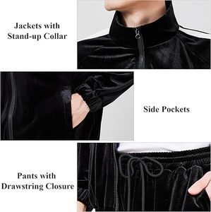 Custom <b>Velour</b> <b>Tracksuit</b> Set Men Women Two Piece Hoodie Jogger Casual Streetwear Sportswear - Product Image 4