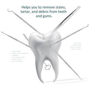 Dental Tartar <b>Scraper</b> Medical Grade Stainless Steel Professional Teeth <b>Cleaning</b> Tool | Precision Dental Scaler for Plaque - Product Image 4