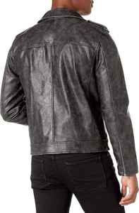 High Quality Men's <b>Genuine</b> Leather Jacket Plus Size Standing Collar Zipper Regular Fit Motorcycle Waterproof Windproof - Product Image 6