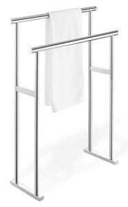 Toallero de pie giratorio de acero inoxidable 304 con cuatro barras para toallas, soporte para teléfono y dispensador de toallas de papel para baño - Product Image 4