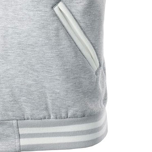 New Design Solid Color Winter <b>Men</b> Varsity Jackets Canvas Stand Collar Hooded Cartoon Patchwork Low MOQ Breathable Quick Dry Sale - Product Image 4