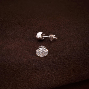 Pendientes de Diamantes Cultivados en Laboratorio de Lujo con Engaste de Bisel Ovalado, 1.48CT de Peso Total, Certificación F-G VVS-VS, Joyería Fina para Mujer - Product Image 2