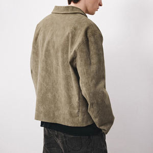 Venta al por mayor: Chaqueta de cuero PU vintage para hombre, 100% ante, suave, con cremallera, elegante, nuevo diseño, para exteriores 2026 - Product Image 4