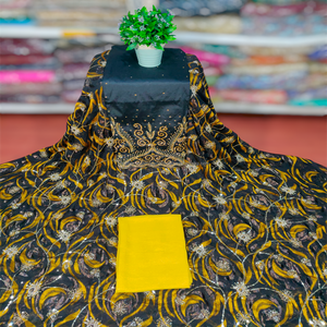 Conjunto de Vestido Fransawi Dirac de Tela de Seda Lisa Jacquard con Estampado de Piedras para Mujer Somalí, Gorgura Garbsar para Fiesta Nocturna - Product Image 6