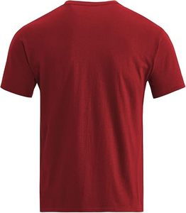 เสื้อยืดคอกลมโอเวอร์ไซส์ผู้ชาย ผ้าฝ้าย 100% พิมพ์ลายธงชาติอเมริกัน สไตล์ลำลอง ทรงหลวม ผ้าหนา ลายเรียบ - Product Image 2