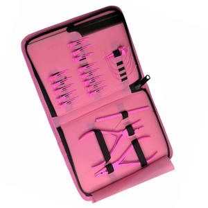 Professional Manufacture All in One Hair Extension Tools Kit with Stainless Steel Pliers Pulling <b>Needle</b> Loop <b>Threader</b> Tail Comb - Product Image 4