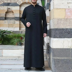 Men Juba Long Modest Muslim Robe Traditional <b>Islamic</b> <b>Clothing</b> Comfortable Loose Fit Breathable Fabric - Product Image 2