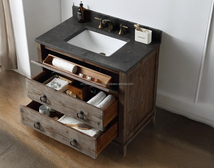 <b>Rustic</b> Single Bathroom Vanity 36 Inch US Vanity <b>Cabinets</b> with Sink Country Style Bathroom <b>Cabinet</b> - Product Image 4