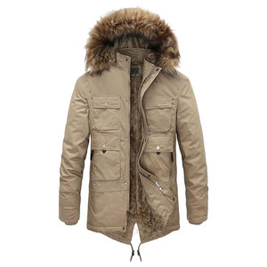 Chaqueta de Invierno para Hombre, Estilo Nuevo, con Capucha de Piel Sintética, Gruesa, para Trabajo, Personalizable - Product Image 1