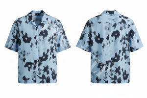 Chemise décontractée respirante à manches courtes, imprimé floral personnalisé, pour vacances d'été, plage, fête, boutonnée, tendance, vente en gros - Product Image 3