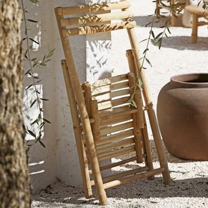 Wholesale Lightweight Bamboo Folding Chair Handmade Portable Outdoor Indoor Seating Rustic Design Durable Natural Frame OEM ODM - Product Image 6