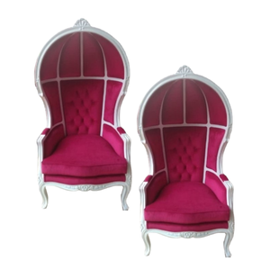 Chaises d'hôtel et de mariage Chaises de reine du trône avec auvent Chaises de luxe Prix de gros Design européen - Product Image 6