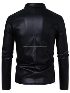 แจ็กเก็ตหนังของผู้ชายทรงพอดีตัวปกติเสื้อแจ็กเก็ตแฟชั่นใหม่ล่าสุดดีไซน์พรีเมี่ยม - Product Image 5