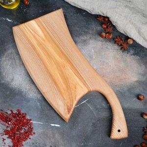 SOFIYA <b>CRAFT</b> Disposable Scalloped Edge <b>Wood</b> Cutting Board Handle 1.5 cm Thick Dishwasher Safe Customized Color Chopping Block - Product Image 3