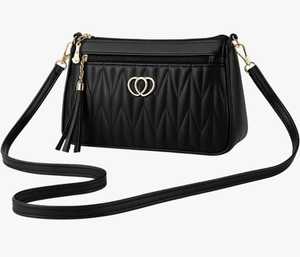 Ensemble de 2 sacs en cuir PU 2025 – Sacs à bandoulière de luxe pour femmes avec portefeuille, fermeture éclair et doublure en polyester, portables - Product Image 2