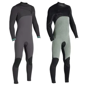 KDIVES-Traje de neopreno personalizado de 3mm y 5mm para hombre y mujer, traje de buceo de cuerpo completo, traje de neopreno con cremallera frontal para el pecho