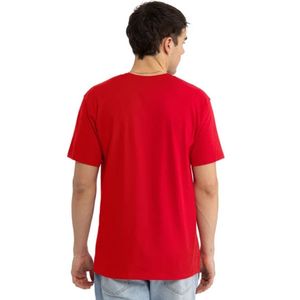 <b>Red</b> Mens Plain Crew Neck Short Sleeve T Shirt Soft Cotton Casual Oversized Tee Breathable Summer Streetwear Custom Wholesale <b>Top</b> - Product Image 2