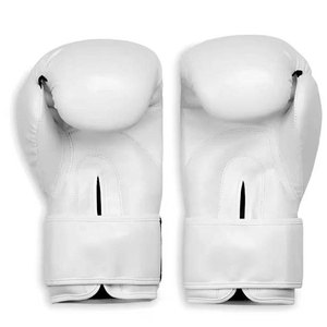 Blue and Yellow PU <b>Moisture</b> Wicking Boxing <b>Gloves</b> Full Finger Lace-Up for Adults Training Use - Product Image 3
