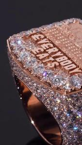 Anillo de Plata 925 Personalizado con Diamantes VVS Certificados por GRA, Estilo Hip Hop, Unisex, para Mayoristas, Fabricante de Joyería de Moda - Product Image 3