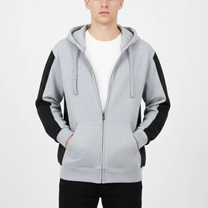 Sweat-shirts d'hiver personnalisés pour hommes, couleur noire unie, poids lourd 580 grammes, 100% coton molletonné, broderie personnalisée, sweat-shirts imprimés sur mesure - Product Image 2